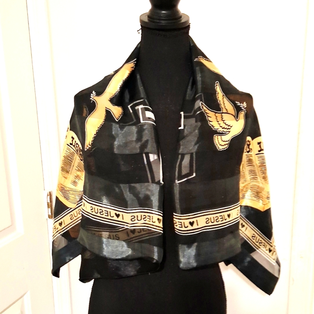 Black and Gold Scarf